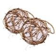 thumbnail image 1 of Miangastore Cotton Rattan Hanging Ornament Dark Brown 2Pcs 3.9in Diameter, 1 of 7
