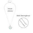 thumbnail image 6 of Cuoka White Gold Plated Heart Necklace Opal Jewelry for Women, 925 Sterling Silver Opal Pendant Necklace, Birthday Cubic Zirconia Opal Necklace Gift, 6 of 9