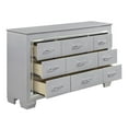 thumbnail image 6 of Gorgeous Faux Alligator Embossed Silver Finish 4pc Bedroom Furniture Set Cal-King Size Bed LED Headboard Nightstand, 6 of 7