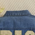 thumbnail image 5 of Toddler Baby Boy Girl Jacket Big Lil Sister/Brother Letter Embroidery Jean Long Sleeve Cardigan Button Denim Coat, 5 of 8