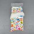 thumbnail image 1 of Ambesonne Cartoon Bedding Set 3 Pcs, Ocean Fauna Design, Twin XL, Multicolor, 1 of 3