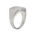 thumbnail image 4 of Rhodium Plated 925 Sterling Silver Engravable Octagon Ring Band Jewelry Female Male Unisex Size 9, 4 of 4