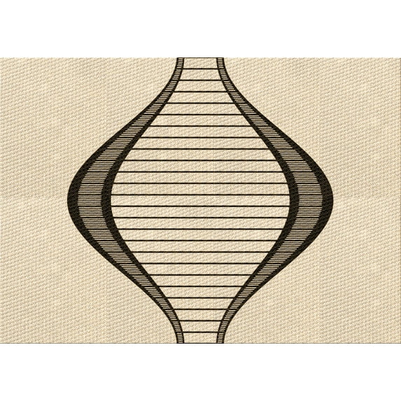 Ahgly Company Machine Washable Indoor Rectangle Transitional Moccasin Beige Area Rugs, 5' x 8'