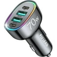 TRAHOOFast Car Charger 70W 4 Ports Car Charger【A Must for Family