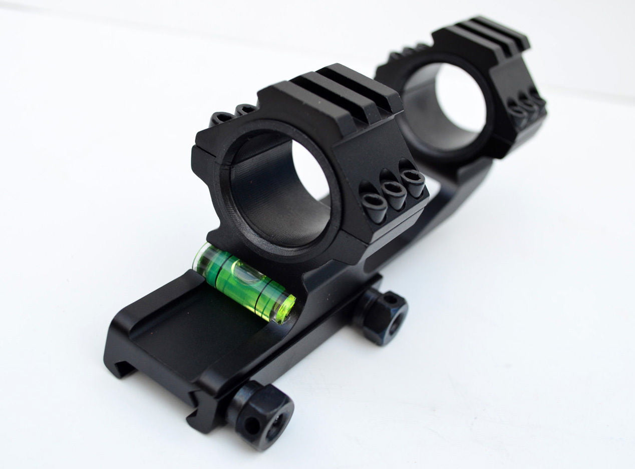 20mm Picatinny Rail 1"/30mm Ring High Riser Scope Mount with Spirit Bubble Level
