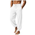 thumbnail image 3 of Akiihool Mens Pants Relaxed Summer Men's Relaxed Fit Casual Stretch Pant Winter Casual White,S, 3 of 6