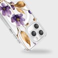 thumbnail image 3 of Étui Transparente pour iPhone 15 Pro - Fleur Sauvage Violette, 3 of 5