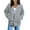 DS34-Light Gray, variant on Inglocry Hoodies for Women Long Sleeve Zip Up Fashion Sweatshirts Casual Solid Oversized Fall Lightweight Hooded Jackets Gray 3XL