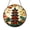 Acrylic 3.5 Inch, variant on Colorful Pagoda Tower Garden Landscape Stained Glass Style Suncatcher Window Hanging, Temple Architecture Decorative Glass Art Panel Ornament, Round Sun Catcher Window Decor for Home Gift