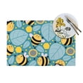 thumbnail image 4 of XMXY Woven Placemats Set of 4 PCS, Cartoon Bumble Bee Sunflower Table Mats Washable Heat Resistant Placemats, 4 of 6