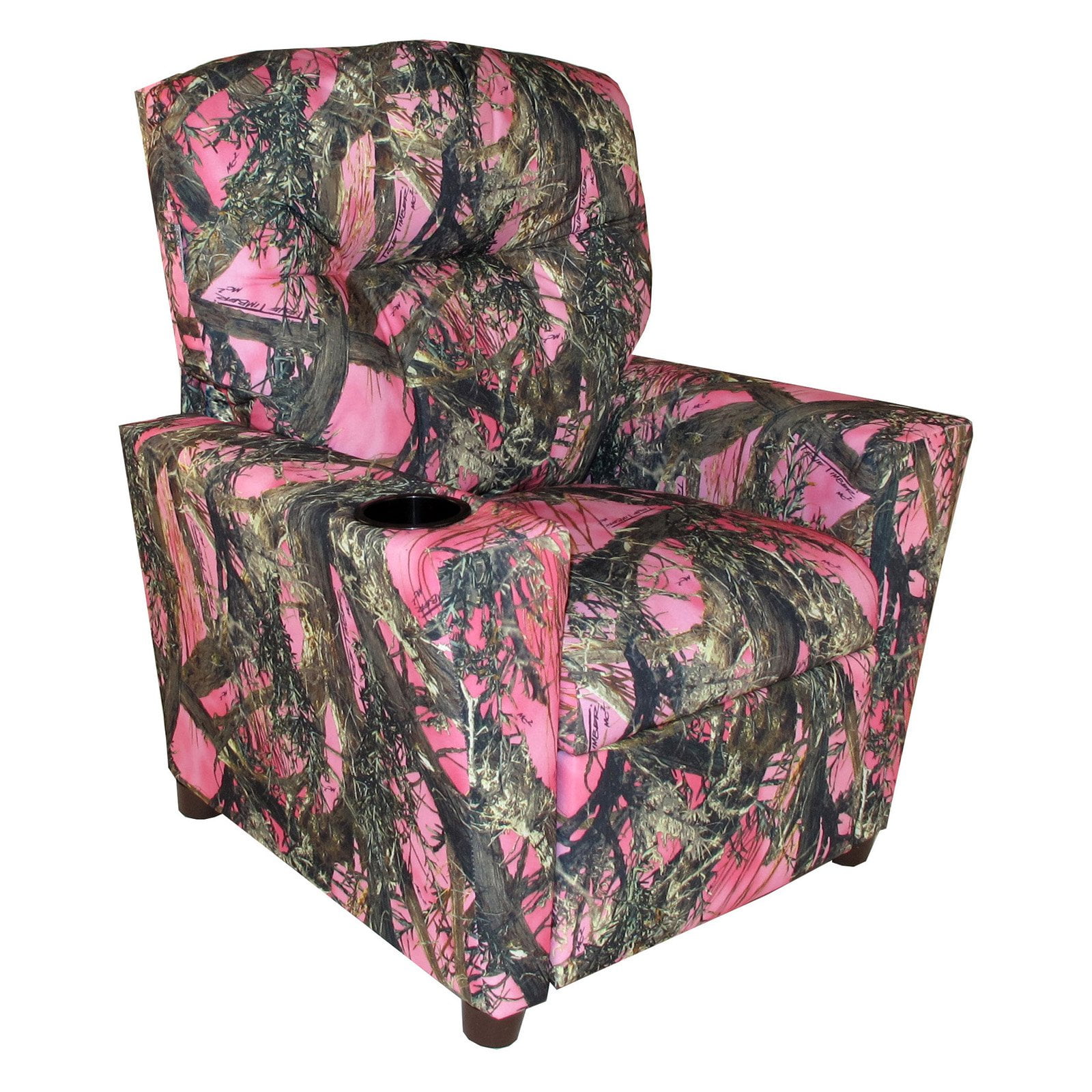 Dozydotes Kid Recliner with Cup Holder Camouflage Pink True Timber