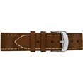 thumbnail image 3 of Timex Men's Weekender 40mm Watch – Silver-Tone Case Cream Dial with Brown Leather Quick-Release Strap, 3 of 3