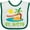 White and Green, variant on Inktastic I Love St. Kitts Boys or Girls Baby Bib