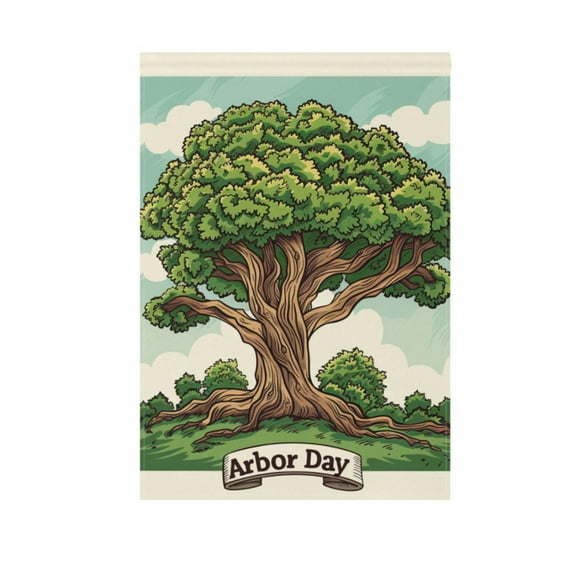 Arbor Day Tree Garden Flag 12"x18" Double-Sided Yard Flags for Outside Outdoor All Seasonal Decoration