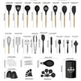 thumbnail image 2 of Kitchen Utensils Set 44 Pcs Non Stick Silicone Cooking Utensils Set with Wooden Handle Kitchen Gadgets Tools Set for Nonstick Cookware Christmas Decor Fall Decor, 2 of 7