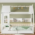 thumbnail image 2 of Bellemave Twin Size House Bed with Storage Drawers, Wooden Montessori Bed with Shelves and Fence Rails, Twin Bed Frame with Window for Bedroom, No Box Spring Needed,White, 2 of 8