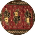 thumbnail image 1 of Ahgly Company Indoor Round Persian Brown Traditional Area Rugs, 3' Round, 1 of 4