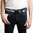 thumbnail image 2 of Adjustable Belt, Clamp Buckle, Cut-to-Fit, Hemi 426 Elephant Logo 50 Years Black White Silver Fade, 2 of 3