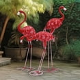 thumbnail image 4 of 3* Flamingo Garden Statues Crane Sculpture Red Heron Outdoor Yard Standing Decor, 4 of 23