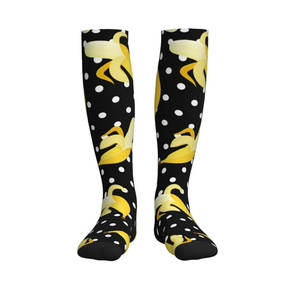 Picia Banana Printed Sports Compression Socks - 15-20mmHg Graduated Compression, High-Performance Soft and Breathable Socks for Men and Women