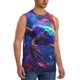 thumbnail image 2 of Fotbe Starry Sky Turtle Men's Camiseta sin Mangas Estampada para Hombres, Playera Casual para Gimnasio, Entrenamiento, Playa-X-Large, 2 of 7
