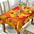thumbnail image 3 of Fall Maple Yellow Leaves Square Tablecloth,Autumn Rectangle Modern Table Linen Cloth Cover for Thanksgiving Kitchen Dining Room Party Home Decor,60x60, 3 of 5