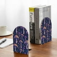 thumbnail image 5 of Naloa Floral Hippie Mushrooms 2 Pcs Bookend Large Capacity Office Book Ends for Home Office Library School Study Decoration, 5 of 8