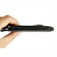 thumbnail image 6 of (Local Warehouse) Slim Minimalist Wallet For Men With Money Clip Genuine Leather Wallet, Men'S Wallet Credit Card Holder RFID Blocking Front Pocket Wallets Holds Cash And Cards Black Color, 6 of 12