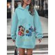 thumbnail image 1 of Sudadera con capucha de Disney Stitch para mujer, vestido de suéter informal de calle, moda de viento Simple, regalo de cumpleaños, Top nuevo, 1 of 4
