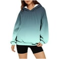 thumbnail image 3 of Womens Hooded Sweatshirts, Hoodies for Women Fall Fashion Loose Fit Ombre Tie Dye Long Sleeve Pullover with Pockets S-3XL, 3 of 6