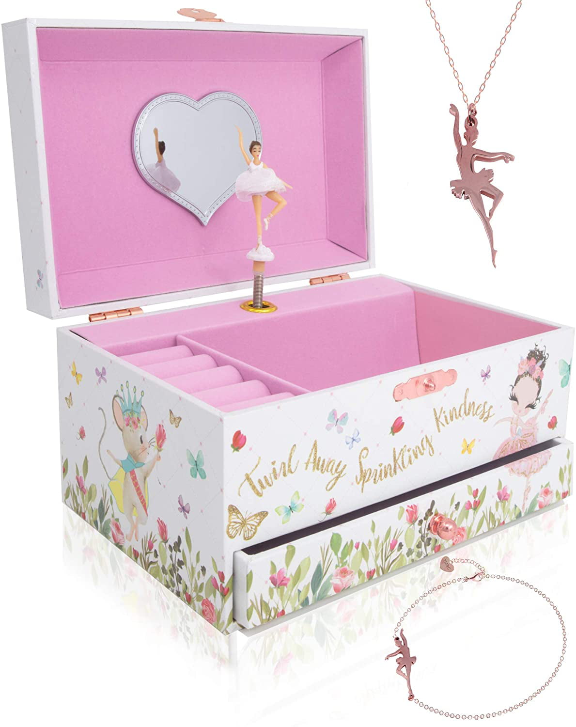 The Memory Company Musical Ballerina Jewelry Box for Girls & Girls Set - 3 Dancer Gifts for Girls - Walmart.com