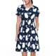 thumbnail image 1 of Disketp Swan para Vestido de Manga Corta para Mujeres, Vestidos de Verano para Mujeres, Casual y Holgado para la Playa, 1 of 6