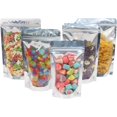 thumbnail image 1 of WQLPP-Sacs en Mylar Réutilisables avec Fermeture Éclair - 50 Pcs Fenêtre Transparente Scellage Plastique Aluminium Scellable pour Stockage Alimentaire, 1 of 4