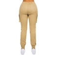 thumbnail image 3 of G-Style USA Women's Drawstring Waist Cargo Jogger Pants RJJ5608 Khaki 3XL, 3 of 4
