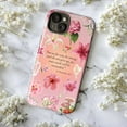 thumbnail image 5 of Inspirational Bible Verse Phone Case, 2 Chronicles 15:7 Floral Design, “Be Strong and Do Not Give Up” Scripture iPhone Cover, Faith-Based Christian Gift for iPhone 16 15 14 13 12 11 Pro Max, 5 of 6