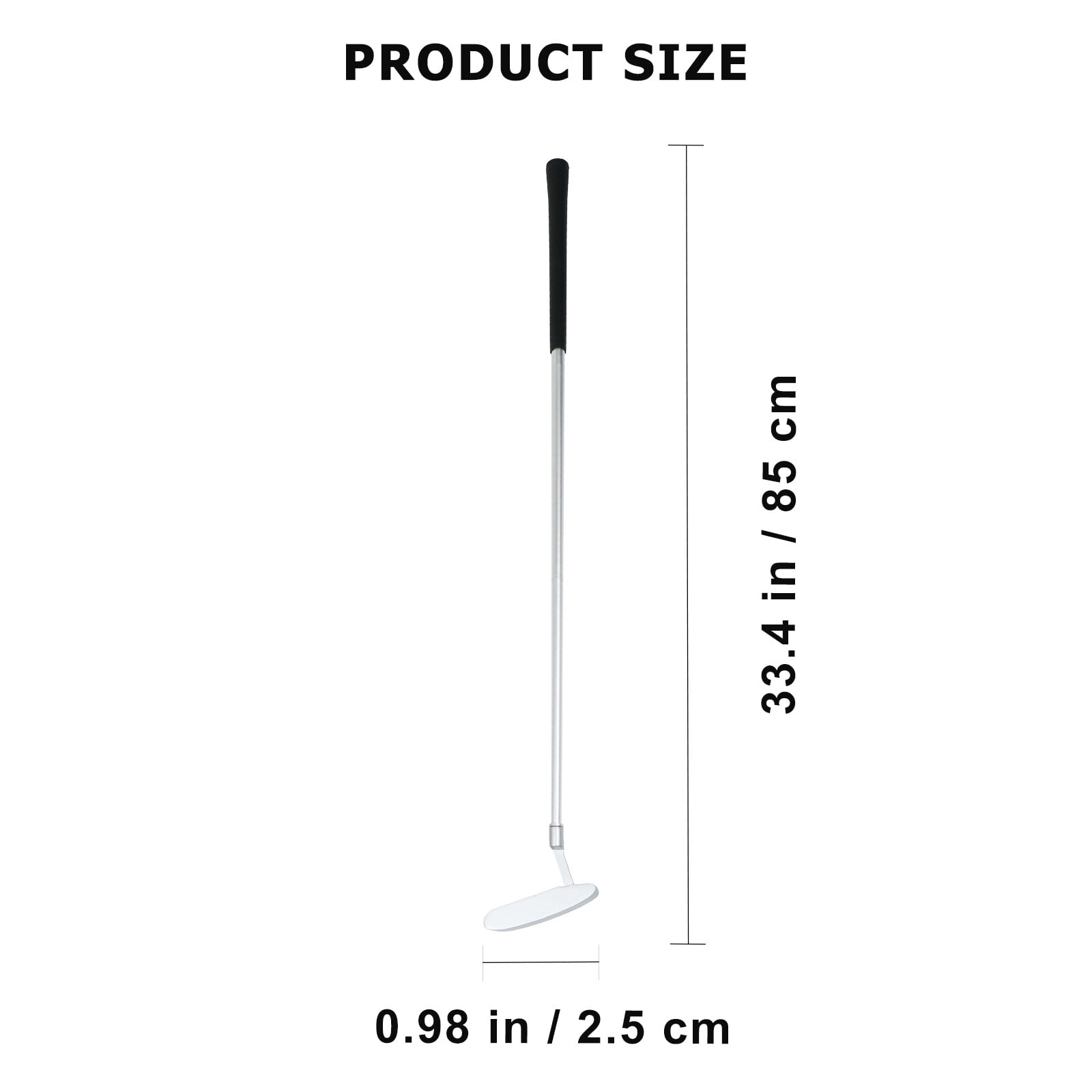 WESIEVYA Folding Golfs Rod 1 Set Zinc Alloy Putter for Golf Enthusiasts 11.8x1x1in Silver