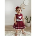thumbnail image 6 of Rovasas Girl Cheerleading Outfits Contrast Color Sports Tank Tops A-line Skirt, 6 of 9