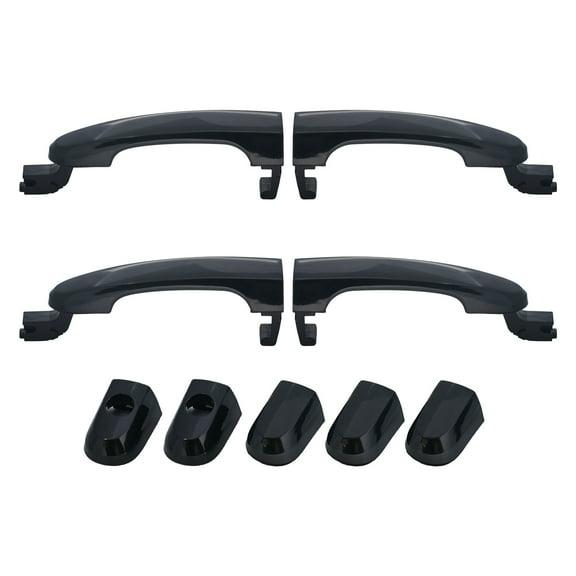 4pcs Complete Left Right Front Rear Side Black Exterior Door Handles Replacement Kit Compatible With 05-10 Kia Sportage Fits select: 2005-2006 KIA NEW SPORTAGE