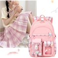 thumbnail image 3 of Kids Primary School Bag for Girls, Personalised Kids Backpack Lightweight Girls School Bookbags with Kawaii Pendant for Kids Age 6-12, 3 of 4