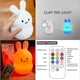 thumbnail image 5 of Luz de noche para niños, lámpara de noche portátil de silicona suave multicolor con control táctil, iluminación LED recargable por USB, regalo para dormitorio o habitación infantil - Conejo, 5 of 5