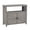 Gray, variant on GZXS Wooden Storage Cabinet, 42" Patio Bar Table with Slatted Design & Open Shelf, Outdoor Solid Wood Buffet/Console Table for Backyard, Deck, Light Brown