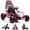Pink, variant on Xuanlur 24V 8.5 MPH Electric Go Kart for Kids w/ Front EVA Wheel, 400W Powerful Drift Kart w/Metal Frame, Music & Strobe Lights, Suspension, 2 Speed, 5 Point Harness, Crazy Cart for Kids 6 , Red