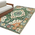 thumbnail image 2 of 3'x5' Area Rugs, Green Orange Beige Boho Indoor Outdoor Area Rug for Living Room Bedroom, Retro Ethnic Tribal Abstract Art Washable Bathroom Rugs Kitchen Floor Carpet Mats Home Decor Aesthetic, 2 of 8