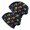 Mushroom and Dots Black Pattern, variant on Mushroom and Cone Black Pattern 2 Pack Slouchy Beanie Hat, Casual Daily Beanie with Stretchy Fabric & Soft Texture, Stretchy Polyester Gifts for Birthday Christmas Thanksgiving