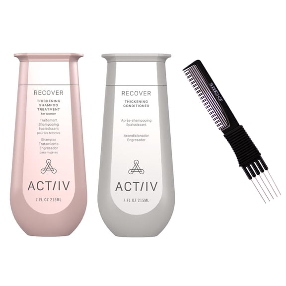 ACTIIV Hair Science RECOVER Thickening Shampoo Treatment & Conditioner FOR WOMEN, DUO SET KIT Active Activ ACTIIVE ACT/IV (Recover DUO for Women (7 oz   7 oz))