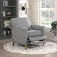 thumbnail image 6 of Recliners Traditional Push Back Reclining Chair Slate Gray Fabric Solid Wood Frame | Slate Gray | Solid Wood, 6 of 10