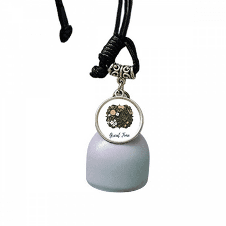

White Flower Paint Wind Chimes Bell Car Pendant