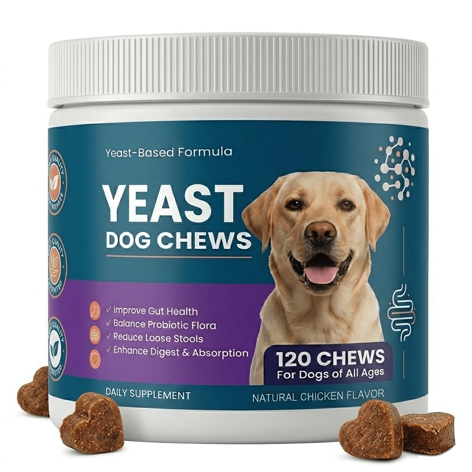 Yeast Infection Treatment for Dogs, Soft Dog Chews, 120Count
