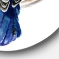 thumbnail image 3 of Designart 'Style Blue Kingfisher Bird' Traditional Circle Metal Wall Art 36x36 - Disc of 36, 3 of 5