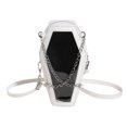 thumbnail image 1 of Bolso Cruzado para Mujer Con Forma Ataúd Bolso Mano PVC Y PU para Viajes Oficina (blanco), 1 of 9
